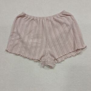 Women's Pink Lace Trim Shorts